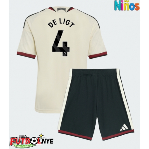 Camiseta Manchester United Matthijs de Ligt #4 Tercera Equipación para niños 2026-27 manga corta (+ pantalones cortos)